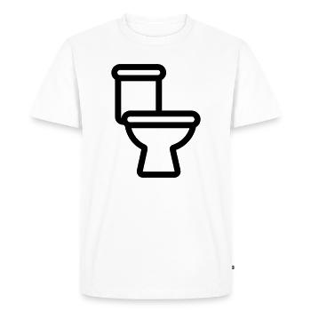 toilet - Men's Premium Organic T-Shirt - white - Front - Nico (187cm)
