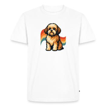 Shih Tzu Chien Rêve Arc-en-ciel - T-shirt Premium bio Homme - blanc - Devant - Nico (187cm)