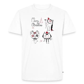 Monstres de Noël - T-shirt Premium bio Homme - blanc - Devant - Nico (187cm)