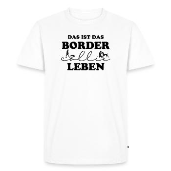 Border Collie Life - Men's Premium Organic T-Shirt - white - Front - Nico (187cm)