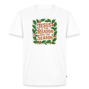 Jesus is the Reason for the Season - Men's Premium Organic T-Shirt - white - Front - Nico (187cm)