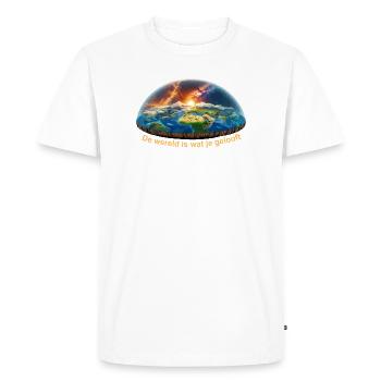 The world is what you believe - Men's Premium Organic T-Shirt - white - Front - Nico (187cm)