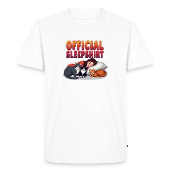 Official Sleep Shirt Cats - Men's Premium Organic T-Shirt - white - Front - Nico (187cm)