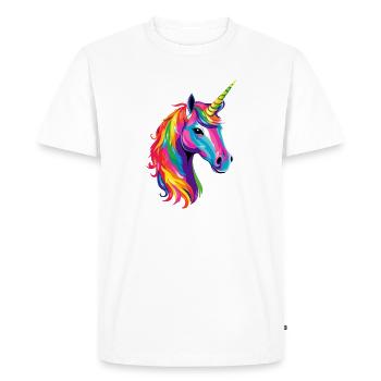 Unicorn Pony Rider Horses Riding Unicorns - Men's Premium Organic T-Shirt - white - Front - Nico (187cm)