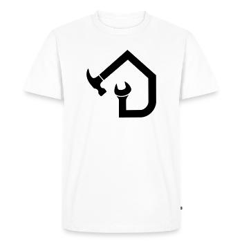 Craftsman Janitor – Hammer Wrench - Men's Premium Organic T-Shirt - white - Front - Nico (187cm)