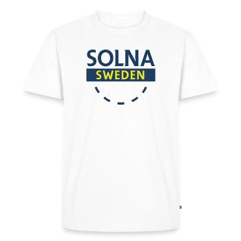 Solna Sweden logo circular design - Men's Premium Organic T-Shirt - white - Front - Nico (187cm)