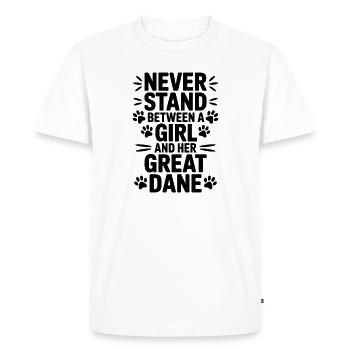 Dogue Allemand disant drôle Cadeau Dogue Allemand - T-shirt Premium bio Homme - blanc - Devant - Nico (187cm)