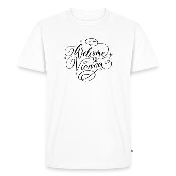 L’amour de Vienne. Bienvenue à Vienne. - T-shirt Premium bio Homme - blanc - Devant - Nico (187cm)