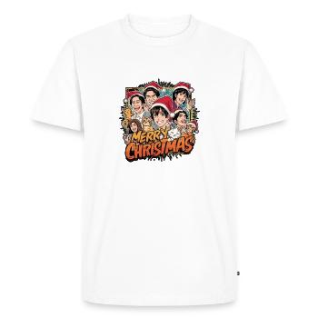 Merry Christmas Characters Manga Cartoon - Men's Premium Organic T-Shirt - white - Front - Nico (187cm)