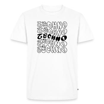 Conception de logo Techno wavy. - T-shirt Premium bio Homme - blanc - Devant - Nico (187cm)