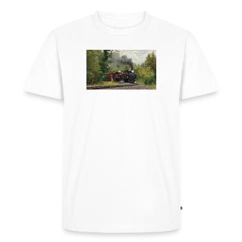 Double Double Fairlies - Men's Premium Organic T-Shirt - white - Front - Nico (187cm)