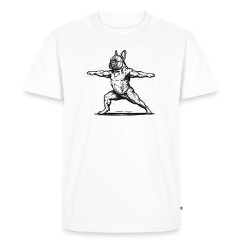 Drôle de cadeau bouledogue français - T-shirt Premium bio Homme - blanc - Devant - Nico (187cm)