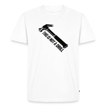 Ceci n’est pas un graphique de marteau de forage - T-shirt Premium bio Homme - blanc - Devant - Nico (187cm)
