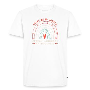 Orthophoniste Orthophoniste orthophoniste - T-shirt Premium bio Homme - blanc - Devant - Nico (187cm)