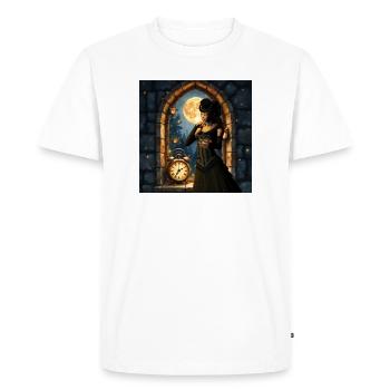 Lune victorienne dans la tour de pierre - T-shirt Premium bio Homme - blanc - Devant - Nico (187cm)