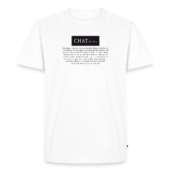 Cat n.m. definition of the word cat - Men's Premium Organic T-Shirt - white - Front - Nico (187cm)