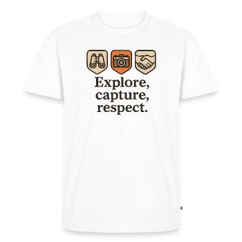 Urbex - Exploration Urbaine - T-shirt Premium bio Homme - blanc - Devant - Nico (187cm)