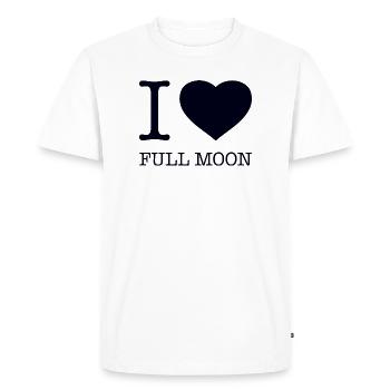 J’adore Pleine lune Vollmond - T-shirt Premium bio Homme - blanc - Devant - Nico (187cm)
