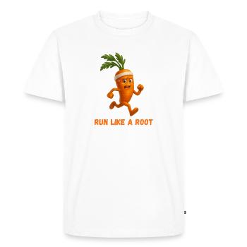 Run like a carrot - Men's Premium Organic T-Shirt - white - Front - Nico (187cm)
