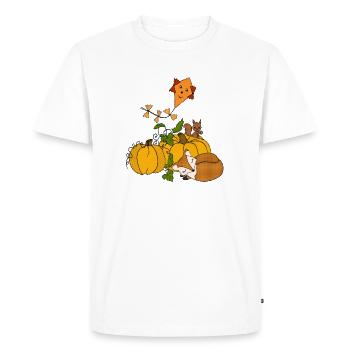 10_Kuerbis_im_Herbst - T-shirt Premium bio Homme - blanc - Devant - Nico (187cm)