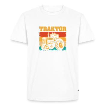 Farmer Farm Farmer Farmer Tractor - Men's Premium Organic T-Shirt - white - Front - Nico (187cm)