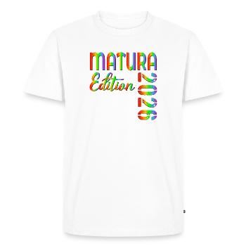 MATURA 2026 ARC-EN-CIEL - T-shirt Premium bio Homme - blanc - Devant - Nico (187cm)