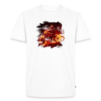Fire Bike Rider - Men's Premium Organic T-Shirt - white - Front - Nico (187cm)