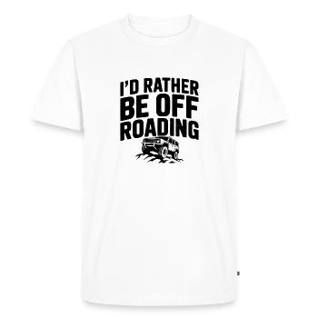 Je préfère être hors route - T-shirt Premium bio Homme - blanc - Devant - Nico (187cm)