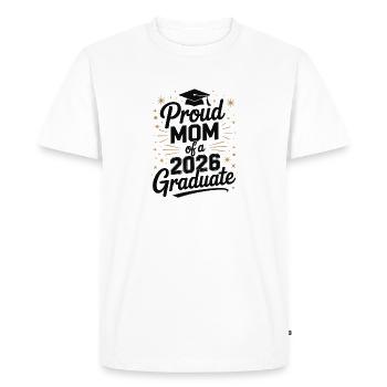 Proud Mom of a 2026 Graduate - Men's Premium Organic T-Shirt - white - Front - Nico (187cm)