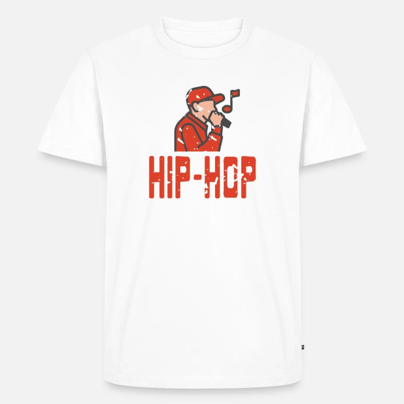 Urban Flow Expression Microphone Freestyle - Männer Premium Bio T-Shirt - Weiß