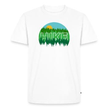 Hike in the Pines - Walking in Nature - Men's Premium Organic T-Shirt - white - Front - Nico (187cm)