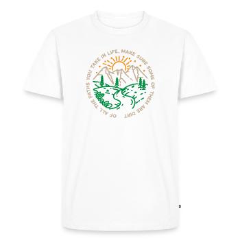Sentier de randonnée de la rivière Sunrise Mountain - T-shirt Premium bio Homme - blanc - Devant - Nico (187cm)