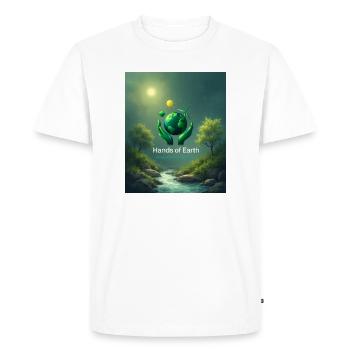 The Earth in Green Hands - Men's Premium Organic T-Shirt - white - Front - Nico (187cm)