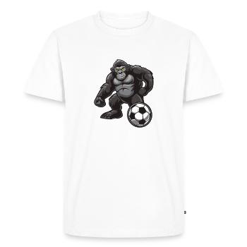 Football de gorille - T-shirt Premium bio Homme - blanc - Devant - Nico (187cm)