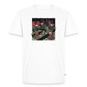 Horreur Noël Zombie Effrayant Gnome gothique - T-shirt Premium bio Homme - blanc - Devant - Nico (187cm)