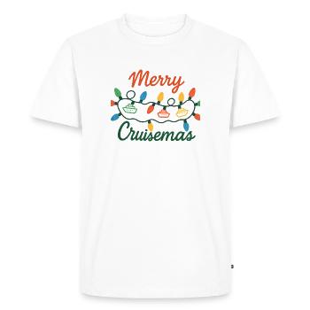 Merry Cruise Christmas Lights - Men's Premium Organic T-Shirt - white - Front - Nico (187cm)