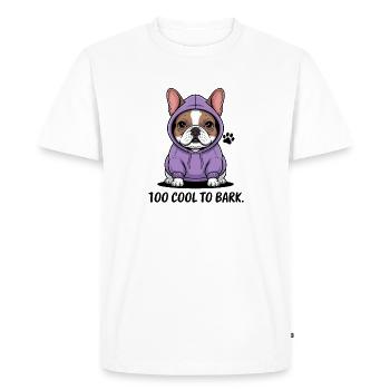 Trop froid pour aboyer : style bouledogue décontracté - T-shirt Premium bio Homme - blanc - Devant - Nico (187cm)