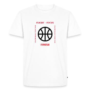 Vol, Concentration, Finition Design - T-shirt Premium bio Homme - blanc - Devant - Nico (187cm)