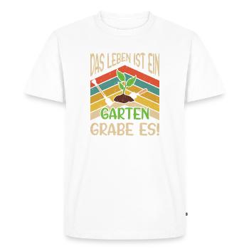 Jardinier Jardinage Jardinage Jardinage Jardinage - T-shirt Premium bio Homme - blanc - Devant - Nico (187cm)
