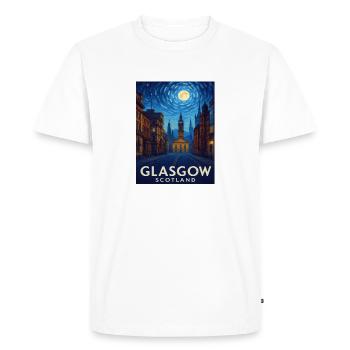 Glasgow, Écosse - T-shirt Premium bio Homme - blanc - Devant - Nico (187cm)