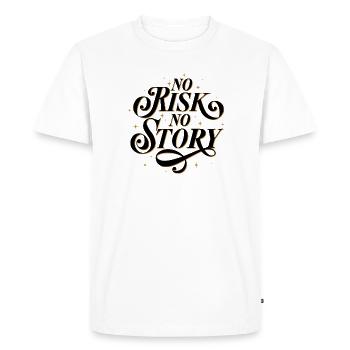 Aucun risque. Pas d’histoire. - T-shirt Premium bio Homme - blanc - Devant - Nico (187cm)