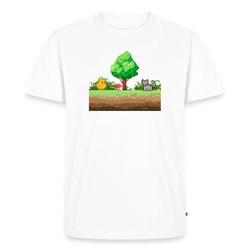 Aventure Pixel Garden - T-shirt Premium bio Homme - blanc - Devant - Nico (187cm)