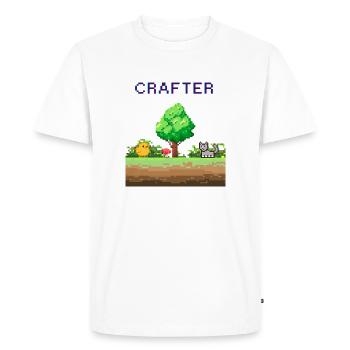 Aventure en forêt de Pixel Crafter - T-shirt Premium bio Homme - blanc - Devant - Nico (187cm)