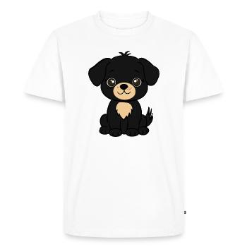 Dog - Men's Premium Organic T-Shirt - white - Front - Nico (187cm)