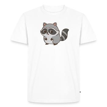 Raton laveur - T-shirt Premium bio Homme - blanc - Devant - Nico (187cm)