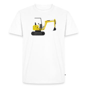 Excavatrice - T-shirt Premium bio Homme - blanc - Devant - Nico (187cm)