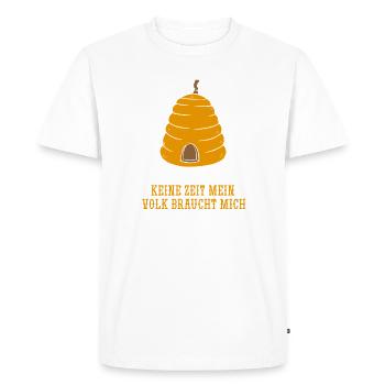 Pas de temps ma colonie a besoin de moi apiculteur - T-shirt Premium bio Homme - blanc - Devant - Nico (187cm)