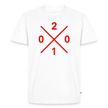 Indicatif Régional 0201 Ruhrpott Merch pour les vrais fans de cuisine - T-shirt Premium bio Homme - blanc - Devant - Nico (187cm)