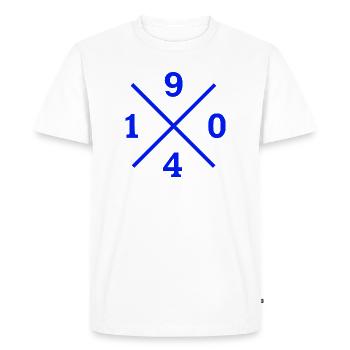 1904 Gelsenkirchen Ruhrpott Football for real fans - Men's Premium Organic T-Shirt - white - Front - Nico (187cm)