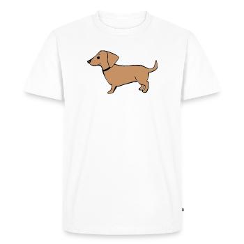 mignon teckel chiens t-shirt cadeau enfants - T-shirt Premium bio Homme - blanc - Devant - Nico (187cm)